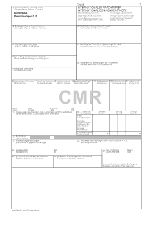 Utskriven CMR-fraktsedel